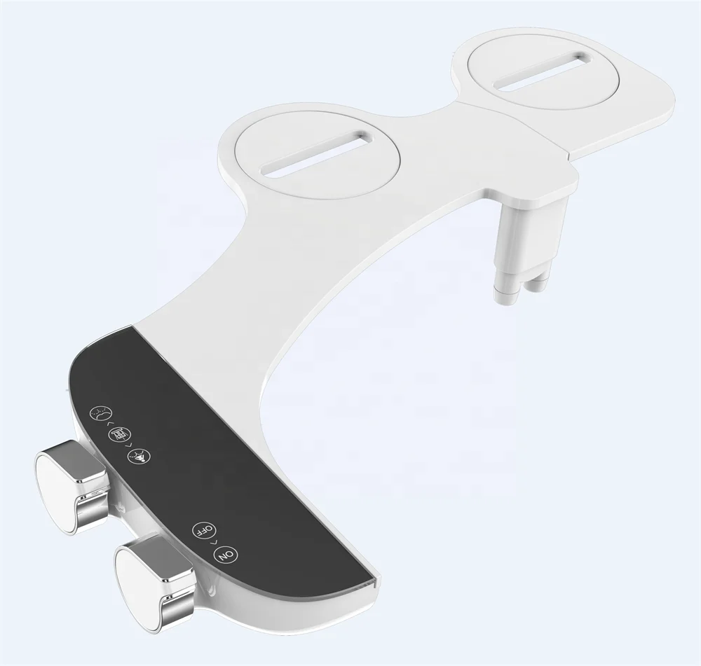 HaoEhhl OEM/ODM Ultra Slim ABS Bathroom Bidet Self Cleaning Retractable Dual Nozzle Fresh Water Non-Electric Mechanical Floor