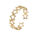 BM Waterproof Non Tarnish Stainless Steel Gold Star Women Bangle