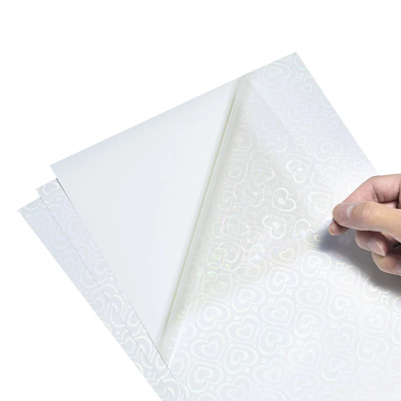 A4 Printable Self Adhesive Waterproof Snakeskin Pattern 11.7 X 8.3 Inch Transparent Holographic Sticker UV Grocery Supermarket