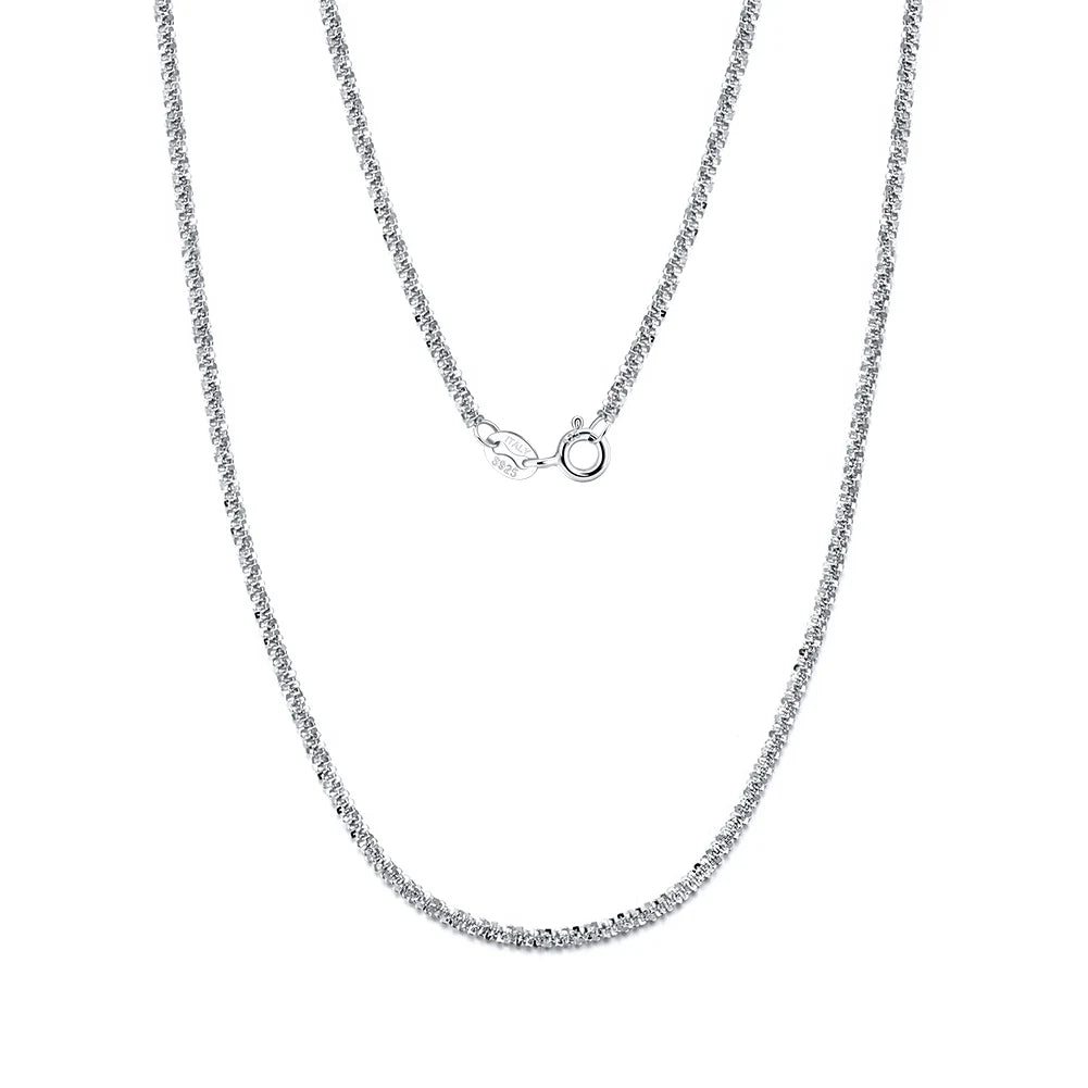RINNTIN SC57 Quality Jewelry Solid 925 Sterling Silver Men Cadena Italian Handmade Starlight Chain Necklace for Women