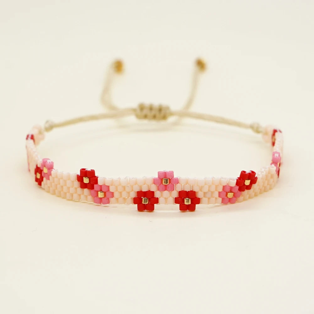 Go2boho Daisy Summer Fashion Flower Pattern Miyuki Bead Bracelet Boho Women Jewelry New in Designer Trendy Jewellery