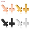 Evorte New Arrival 316L Stainless Steel Gold/Silver Plated Cross Sword Dangle Ear Weights Flesh Tunnels Gauges Piercings Jewelry