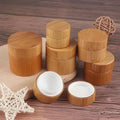 Tailai Hot Sale Full Bamboo Cream Jar Bamboo Lid Cosmetic Jar Inner pp for Olive Oil Bottle Wood Screw Caps in Stocks