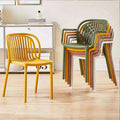 Commercial Plastic Dining Chairs Heavy-Duty PP Stackable-Removable Cooling Minimalist Backrest No-Assembly One-Piece Fast Food