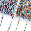 1 Metres/strip KC Gold/Rhodium Plated Eye Copper Chain for Jewelry Making DIY Necklace Chains Foot Chain Accessories Y12
