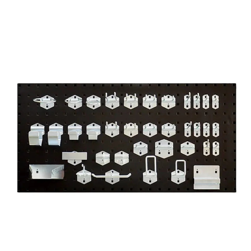 LEADLOONG Plain Pegboard Hooks Pegs Board Organizer Assortment Kit | Peg Locks Industrial Use Garage Workshop Storage Hanging