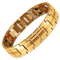 Cross Border Negative Bracelet 15MM Detachable Double Row Magneto Negative Ion Men's Bracelet Alloy Plating
