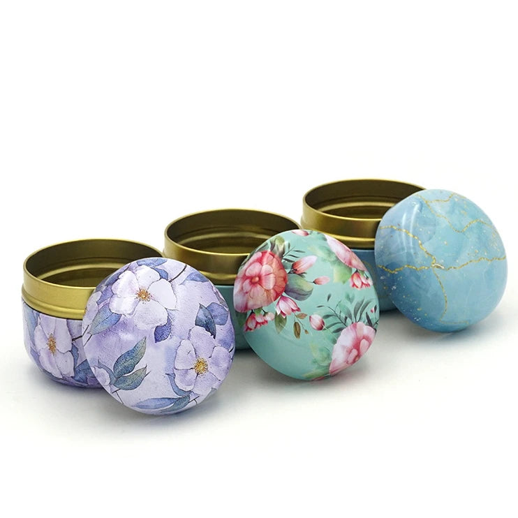 Japanese Style Candy Tinplate  Case Boxes Cookie Packaging Chocolate Case Teaware Tea Candle Tin Can Desktop Storage Tin Box
