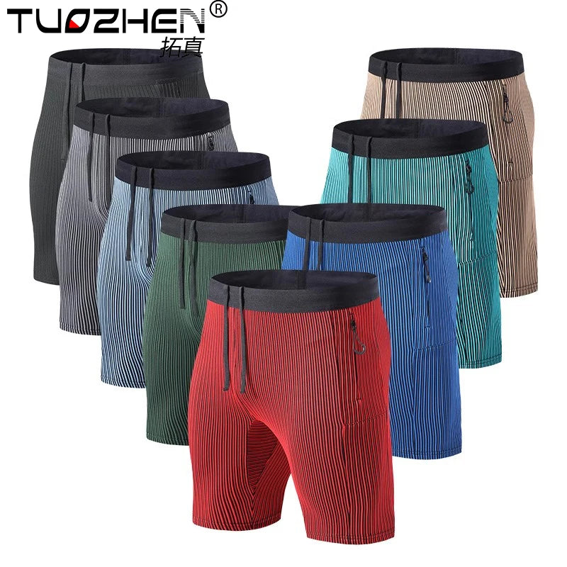 Men's Compression Swim Shorts XL Size Breathable Printed Board Shorts Colored Pattern OEM Service Available
