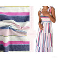 Linen Cotton Yarn Dyed Stripe Fabric for Dress Skirt Flax Fabric European Woven Lightweight Sofa Clothes Shirt Pin 100% Linen