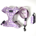Top Seller 6 in 1 Set Reversible Dog Harness Soft Neoprene Pet Harness Adjustable Collar Bow Knot Leash and Poop Bag