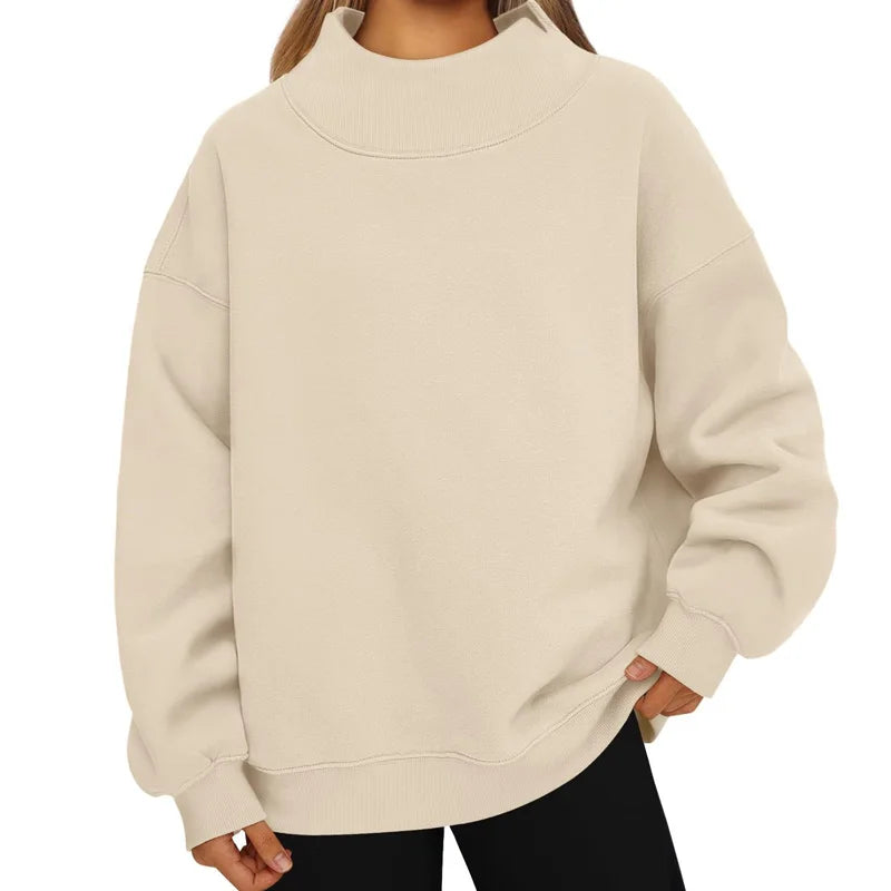 New Style Women Sweatshirt Wholesale Turtleneck Sweater Oversize Hoodie Women Sweatshirt Fashion Hoodies for Women