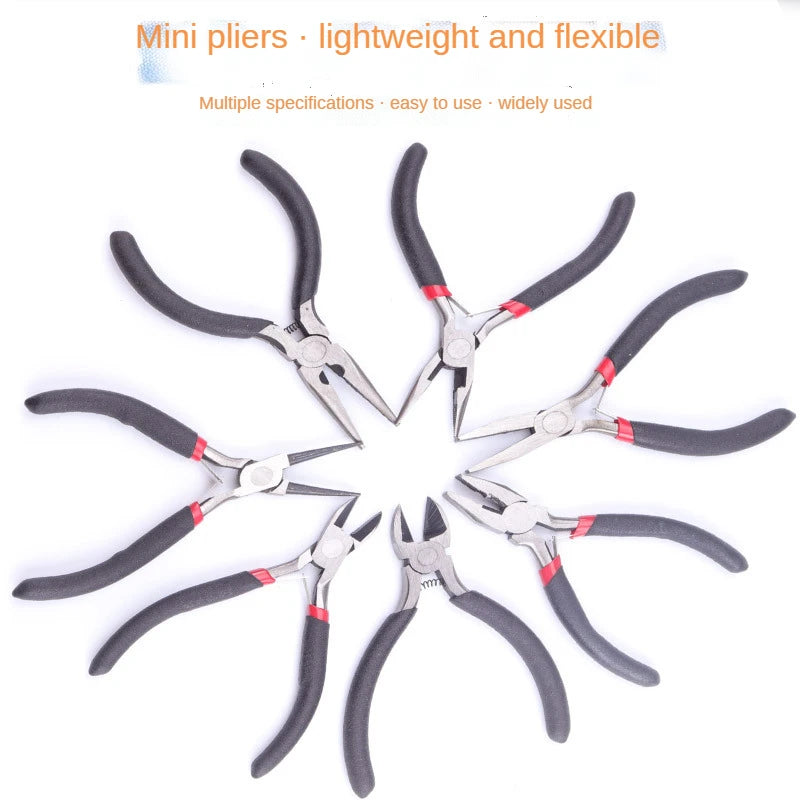 Mini Pliers 4.5 Inch 5 Inch Jewelry DIY Repair Tool Kit Combination Cutting Pliers Long Nose Pliers for Electronics Model Making