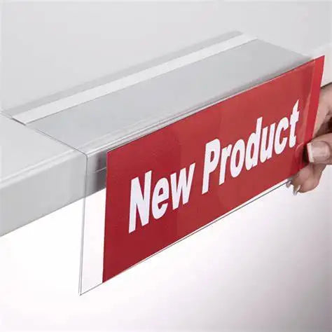Shelf Talker Sign Holder Price Tag Holder Data Strip for Supermarket Shelves