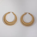 JOOLIM Jewelry PVD 18K Gold Silver Big Hollow Stainless Steel Hoop Earring Statement  Fashion Jewelry