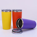 Custom Logo 20oz Manufacturer Coffee with Lid Tumbler Stainless Steel Travel Mug