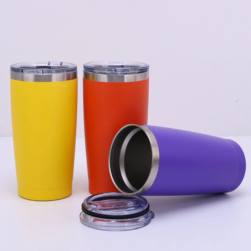 Custom Logo 20oz Manufacturer Coffee with Lid Tumbler Stainless Steel Travel Mug