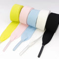 YH Sport Style Flat 1.5cm Width Shoelaces Cotton-Colored Polyester Laces for Men and Women Fits High Low Sneakers Canvas Shoes