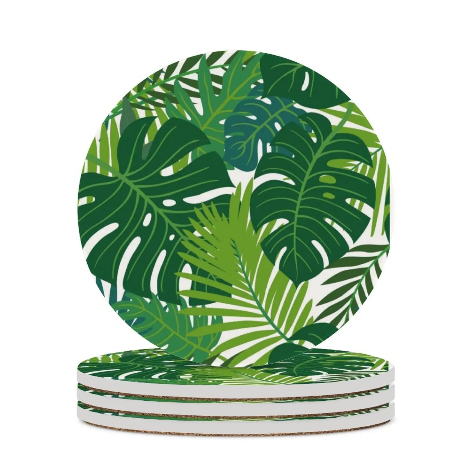 Hot Selling Absorbent Drinks Monstera Ceramic coaster