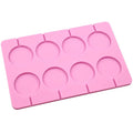 Saffron 8 Cavity Non-Stick Round Silicone Lollipop Mold Handmade Hard Candy Baking Mold From Chinese Manufacturer