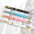 Classy Advertising Luxury Crystal Diamond Gel Ink Ballpoint Pen Custom Logo Metal Promotional Luxury Ball Pen