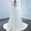 Jancember RSM67197 2020 Elegant Fabrics Beaded and Sequins Bridal Gowns Wedding Dress