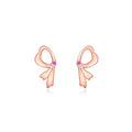 New Design 925 Sterling Silver Gold Plated Jewelry Fine Jewelry Bow Earrings for Girl