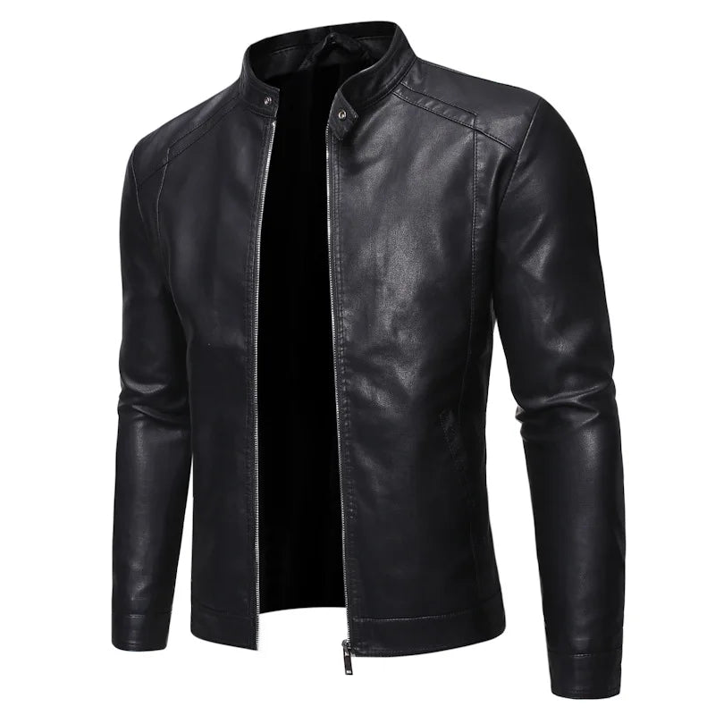Men Faux Leather Jacket Motorcycle 5XL Men's Jackets Black Jaqueta De Couro Masculina Outwear Male PU Leather Coats Men Thick