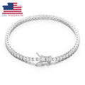 USA Warehouse 3mm VVS Moissanite Tennis Bracelet Hot Sale Womens Jewelry 925 Sterling Silver Diamond Tennis Bracelet