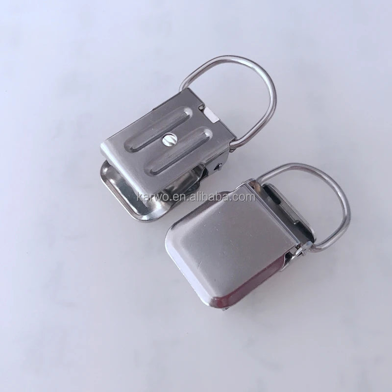 25mm Heavy Stainless Steel Suspender Clips Metal Strong Garment Clips Without Plastic Insert