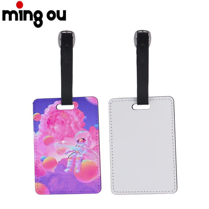 Sublimation Blank Travel Luggage Tag Leather and Baggage Identification Labels ID  Tag for Bag Suitcase Name Sticker