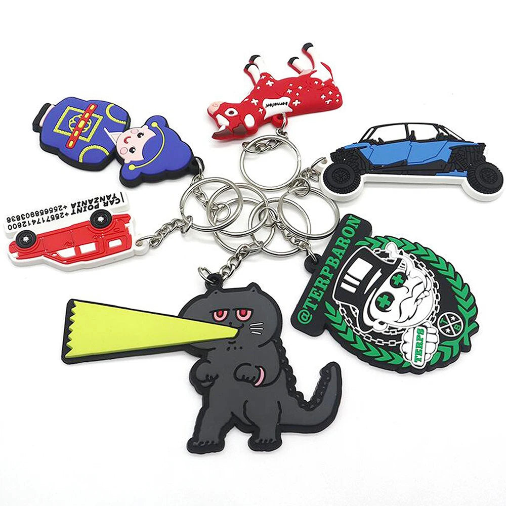 Custom 2d 3d Soft Pvc Keychain Key Chain Logo Soft Rubber Keychains Silicone Keyring Rubber Personalized Customized KEY CHAIN