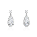 New Arrival High Quality Shiny Long Pear Cut Cubic Zirconia CZ Crystal Bridal Drop Earring
