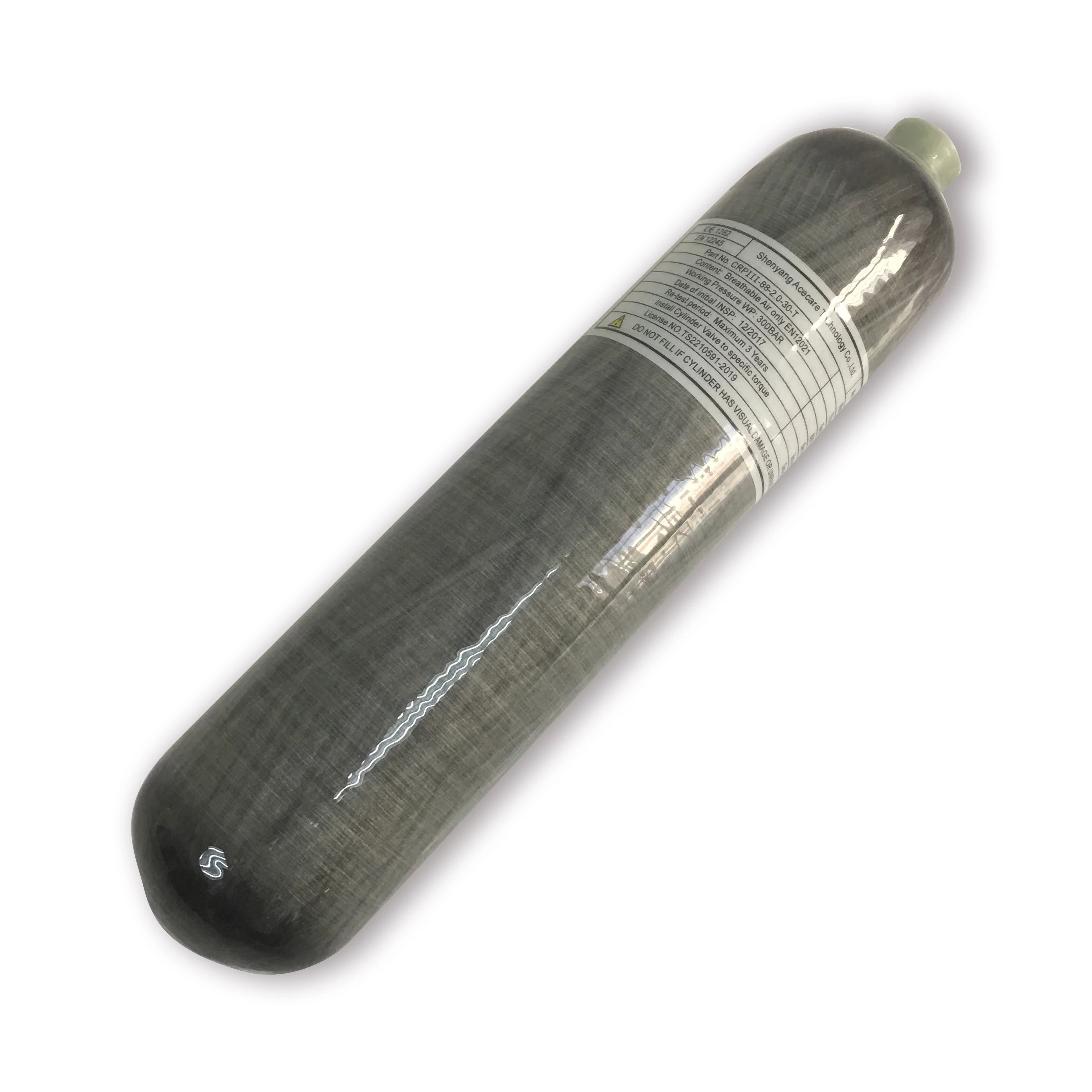 Acecare 2L CE 30Mpa 300Bar Carbon Fiber Cylinder for Diving Scuba Tank Dive Gear