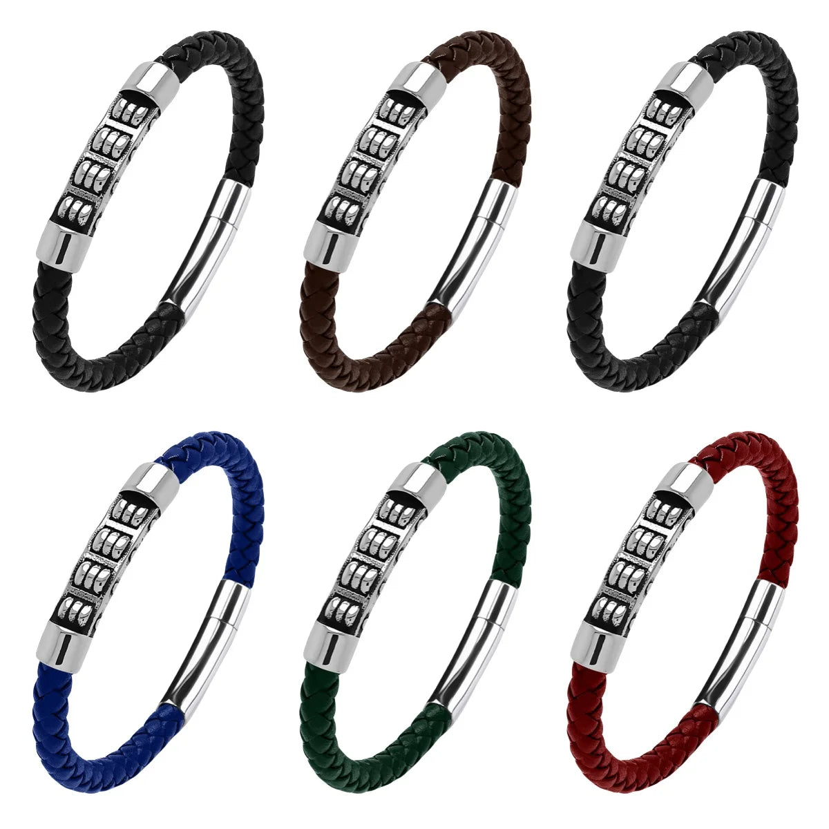 Men's Festival Jewelry Gift Popular Hip-Hop Abacus Stainless Steel Bracelet Magnetic Buckle Wholesale Real Fashion Bangles