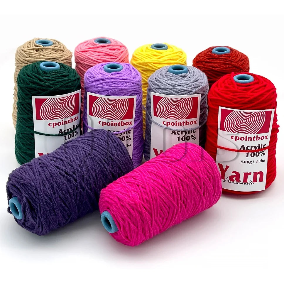 In Stock 600g 8 Ply 90 Color Bulk Hand Knitting Acrylic Yarn for Tufting Long Staple Tufting Combed Milk Cotton