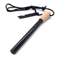1/2inch 140mm Extra Long Black Wood Handle Survival Fire Starter Flint Steel with 8in Blade for Outdoor Camping Accessories