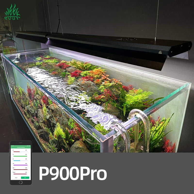 WEEKAQUA P900 Pro P Series APP Control Height Adjustable RGB Landscape Lighting Aquarium Accessories Products LED Aquarium Light