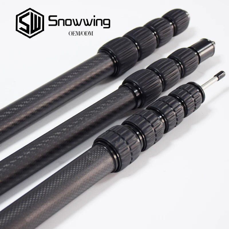 SW Custom Telescopic 20ft 60ft 9m 10m 3k Extendable Carbon Fiber Telescopic Tube for Tent Camping Carbon Fibre Telescopic Pole