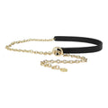 Metal Leather Stitching Thin Belt for Women Dress Decoration Waist Chain