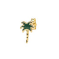 Fashion New Gold Plated Sterling Silver Coconut Tree Stud Earrings Cute Irregular Design for Wedding Gift Party