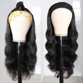 Wholesale Non-Remy Chinese Hair Lace Front Headband Wig Natural Wave & Straight Styles 180% Density Long Length Black Women