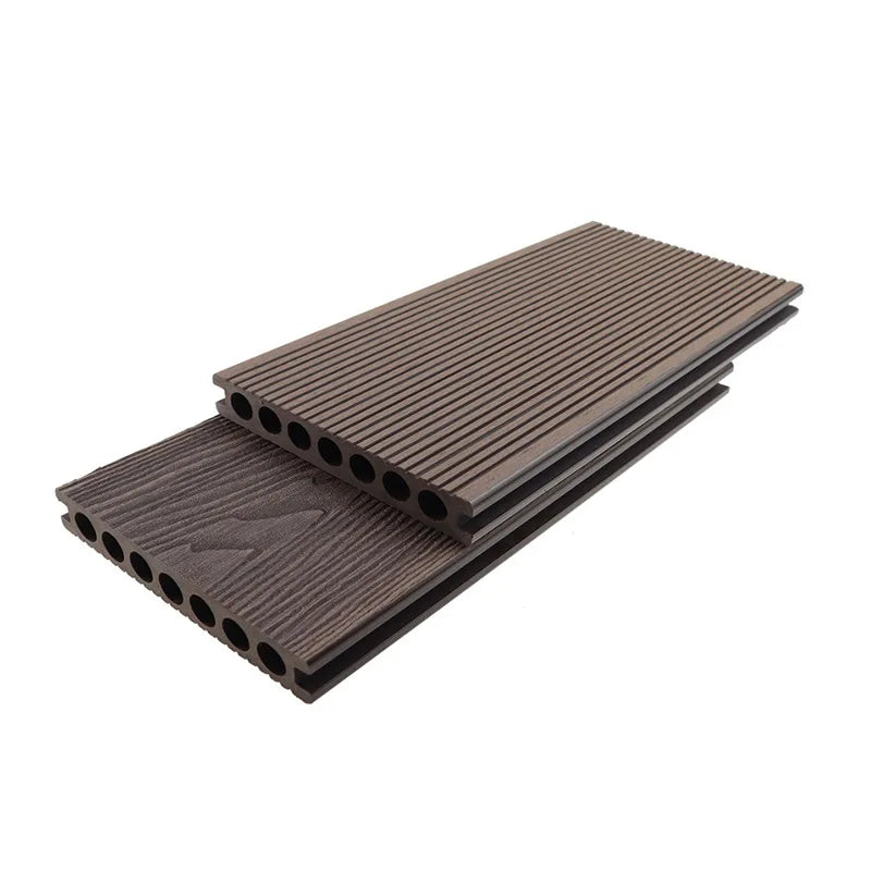 Modern New Plastic Composite Decking Waterproof for Outdoor Swimming Pool Flooring Teak Oak Ipe-Square Shape Brushed Technics