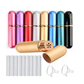 Gold Silver Black Aluminum DIY Empty Essential Oil Inhaler Cosmetic Screen Printing Metal Bottles Nasal Inhalers Customizable