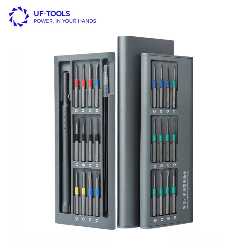Kingsdun 26 in 1 Aluminum Case Smartphone Computer Laptop PC Precision Screwdriver Set with 24 Bits OEM DIY Industrial