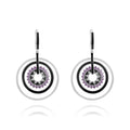 Abiding Fashion Big Earrings Natural Amethyst Gemstone Sterling Silver Jewelry 925 Earrings Drop Women for Wedding
