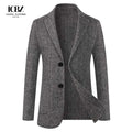 Classic Herringbone Cashmere Motorcycle Jacket Stand Autumn Winter Double-sided Casual Short Punk Style Breathable Windproof