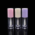 Refillable 6g Plastic Empty Transparent Plastic Glossy Lip Balm Container 6ml Round Plastic Lip Balm Packaging Tube