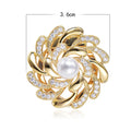 Dual Use Rhinestone Brooch Pins Crystal Flower Brooch Pins for Clothes Hem Silk Scarf