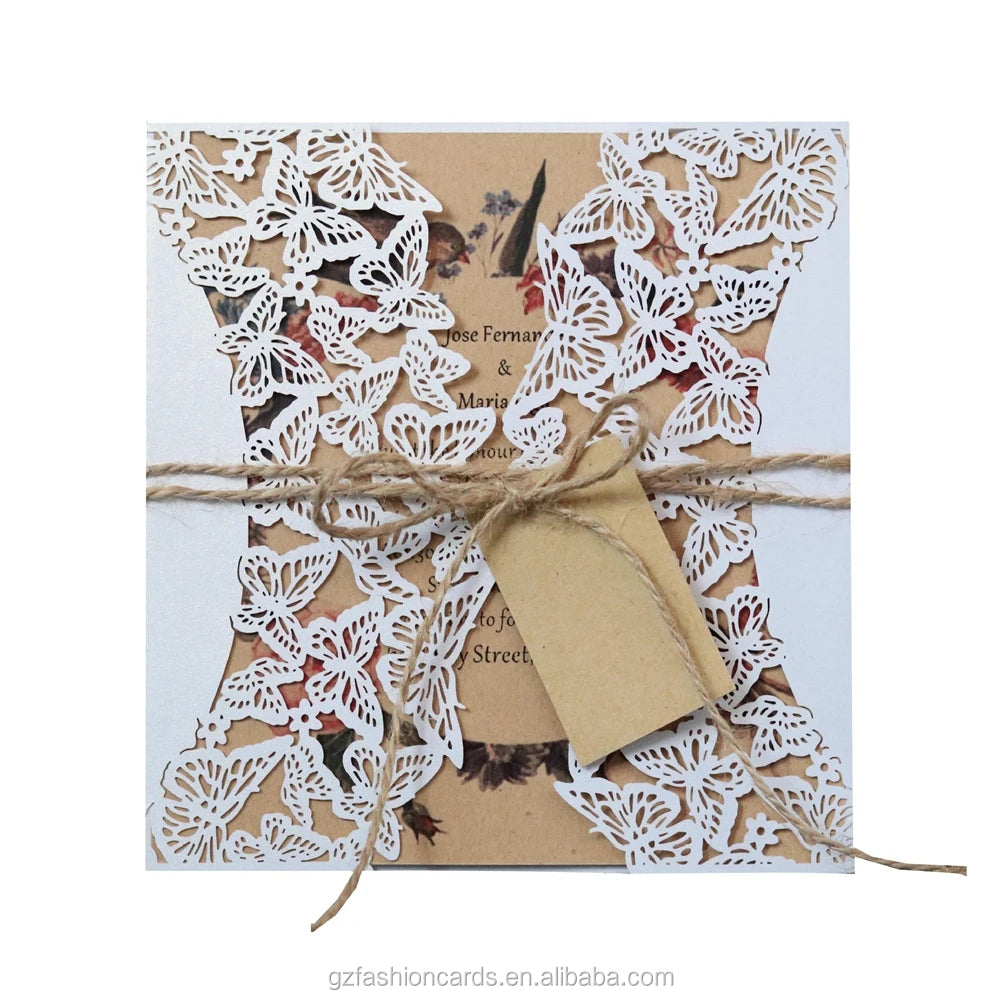 Butterfly Invitation Card Wholesale Wedding Invitation Christmas and Customized butterfly Birthday Invitation Cards